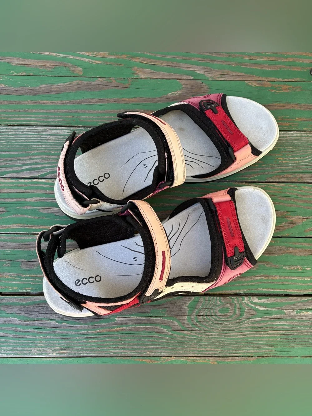 Ecco Women Sandals US 10 EU 41 Offroad Multicolor Outdoor Trail Hiking Shoes